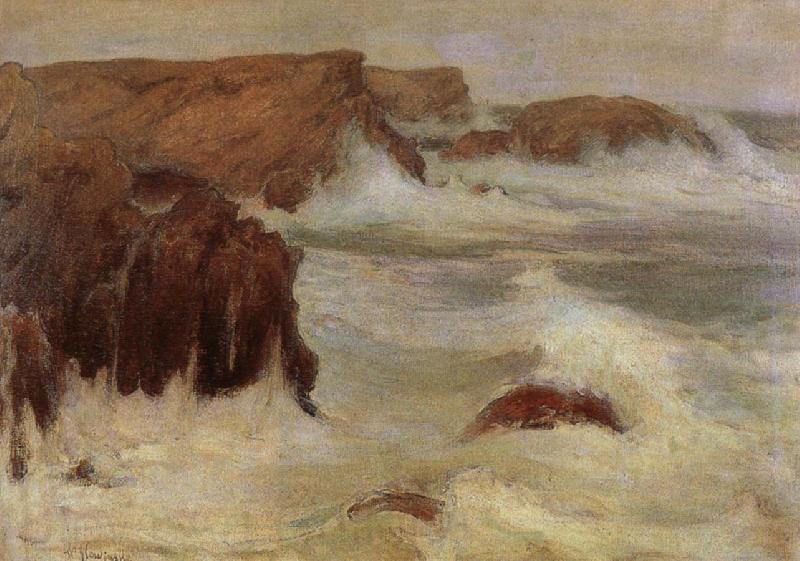 Wladyslaw Podkowinski Rough Sea at Belle-lle